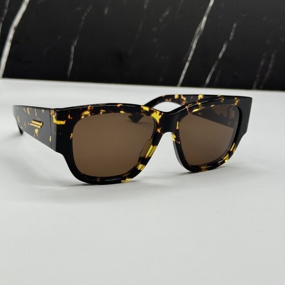 NEW BOTTEGA VENETA BV1026S 002 HAVANA WOMEN SUNGLASSES BOTTEGA VENETA - Picture 4 of 11